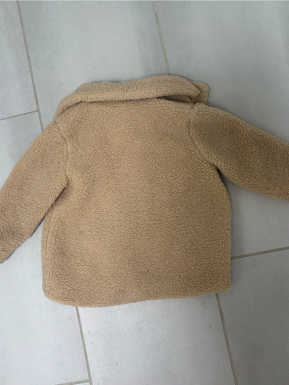 Kids' Cream Teddy Coat - Warm Sherpa Jacket